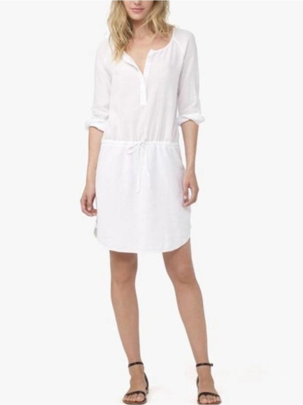 James Perse Cotton Crepe Raglan Sundress/Swim Cover-Up-Size S